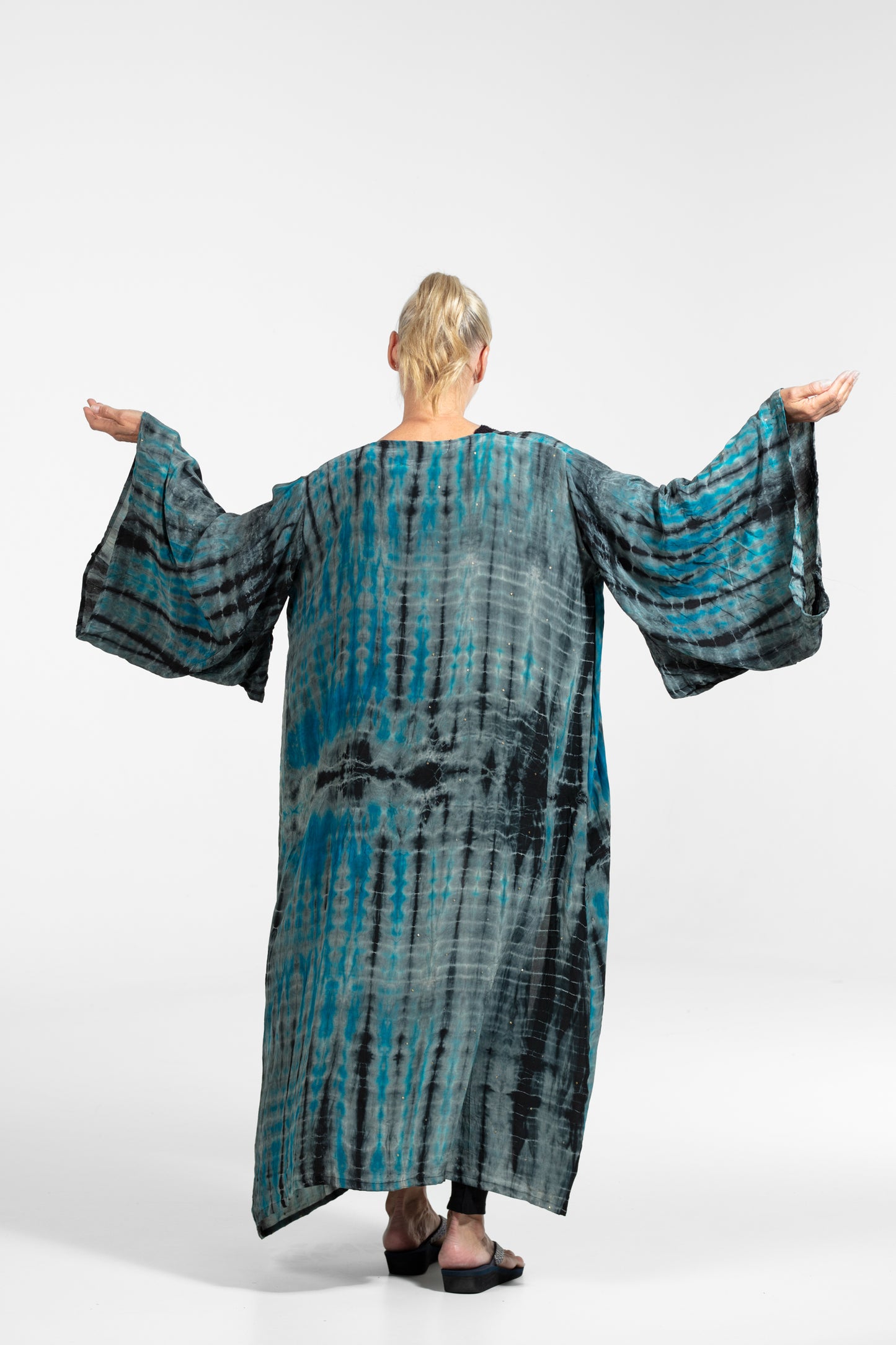 Gaia Kimono blau-grau-schwarz