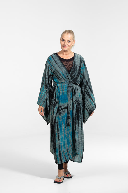 Gaia Kimono blue-grey-black