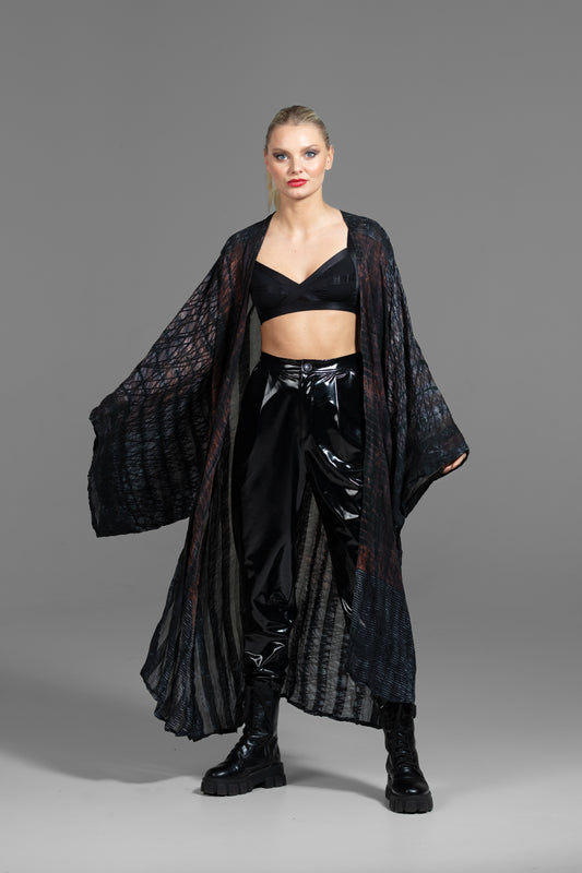 Gaia Kimono black-black transparent