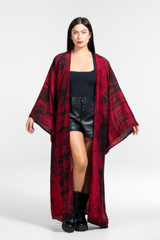 Aura Kimono red-black