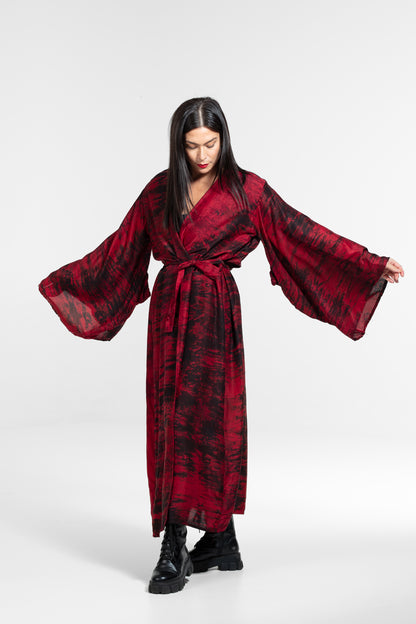 Aura Kimono red-black