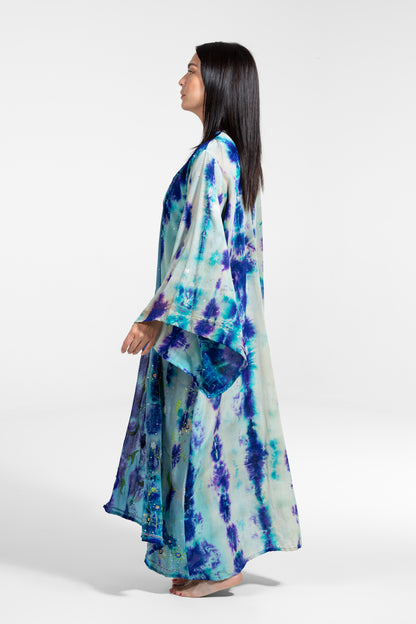 Devi Kimono blau-hellblau-weiß