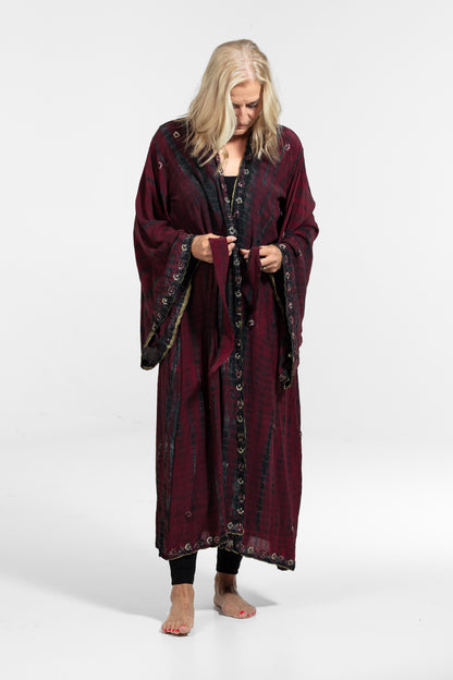 Kimono sequins red-black