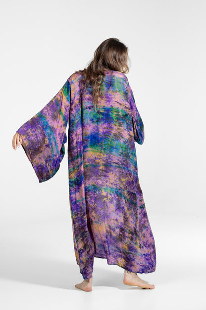 Aura Kimono purple-rose-green-blue