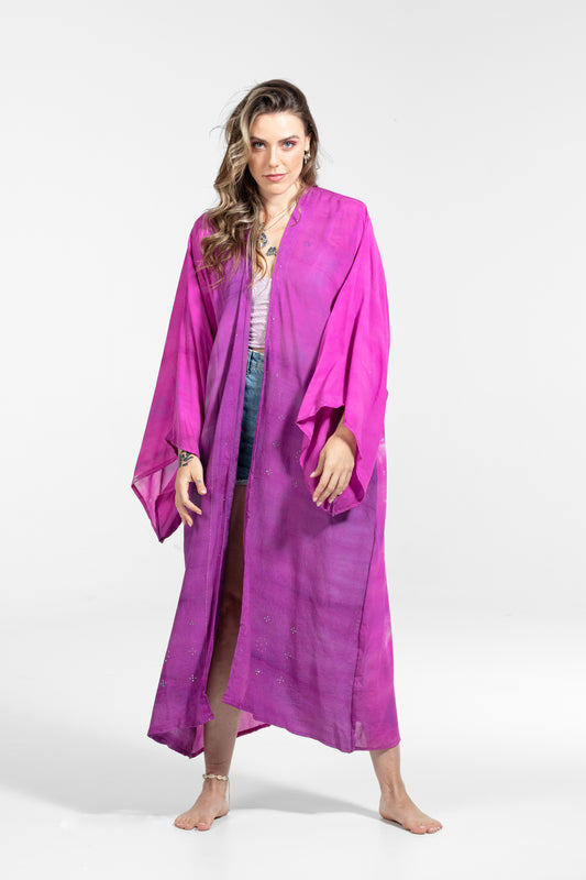 Devi Kimono Strasssteine ​​rosa-weiß