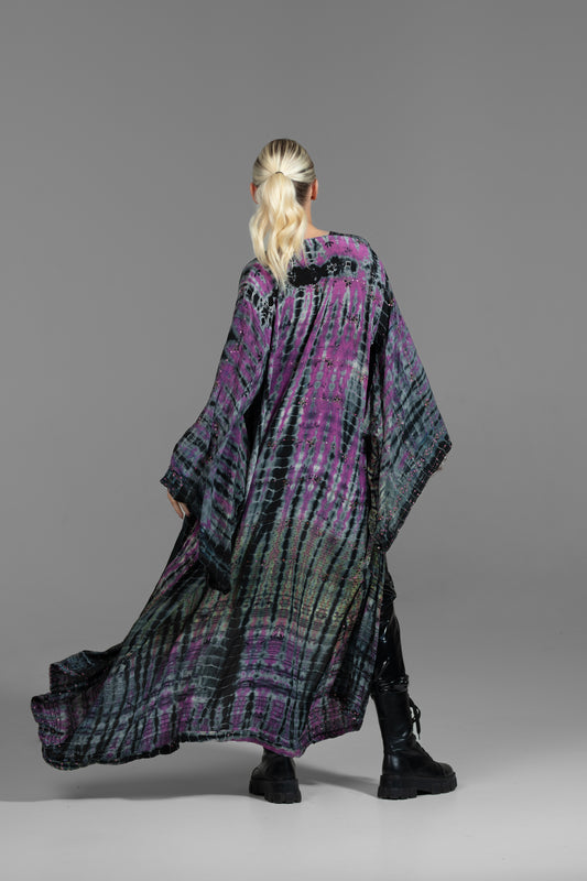 Gaia Kimono sequins violet-grey-black