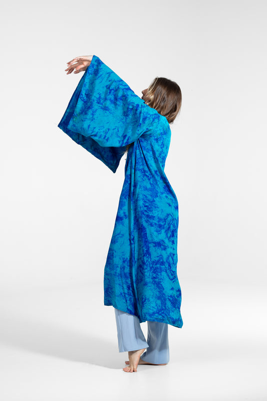 Aura Kimono mid blue-dark blue