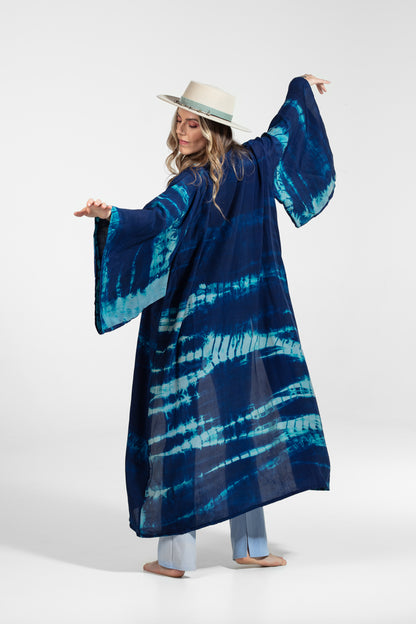 Freya Kimono light blue- dark blue