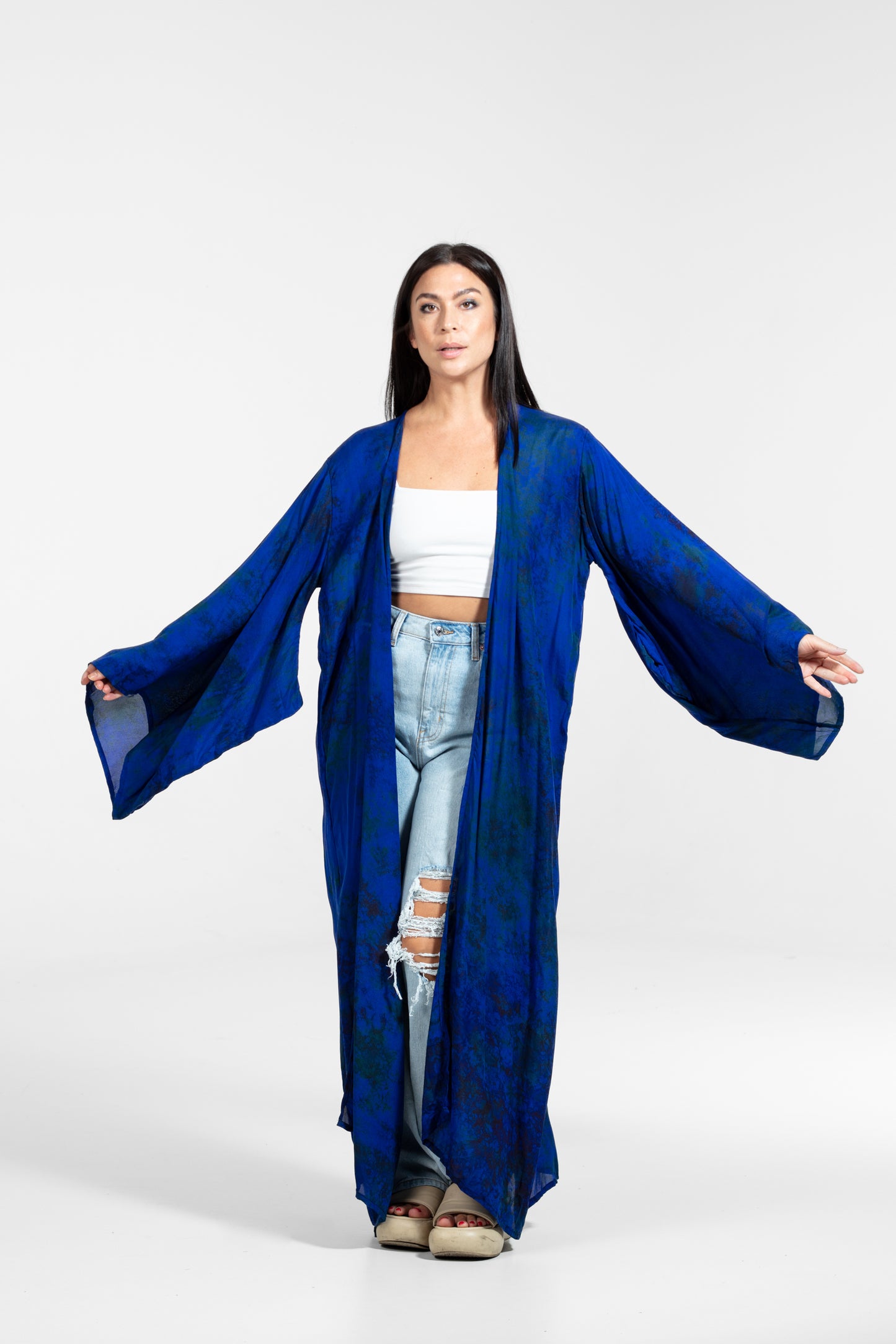Aura Kimono dunkelblau-schwarz
