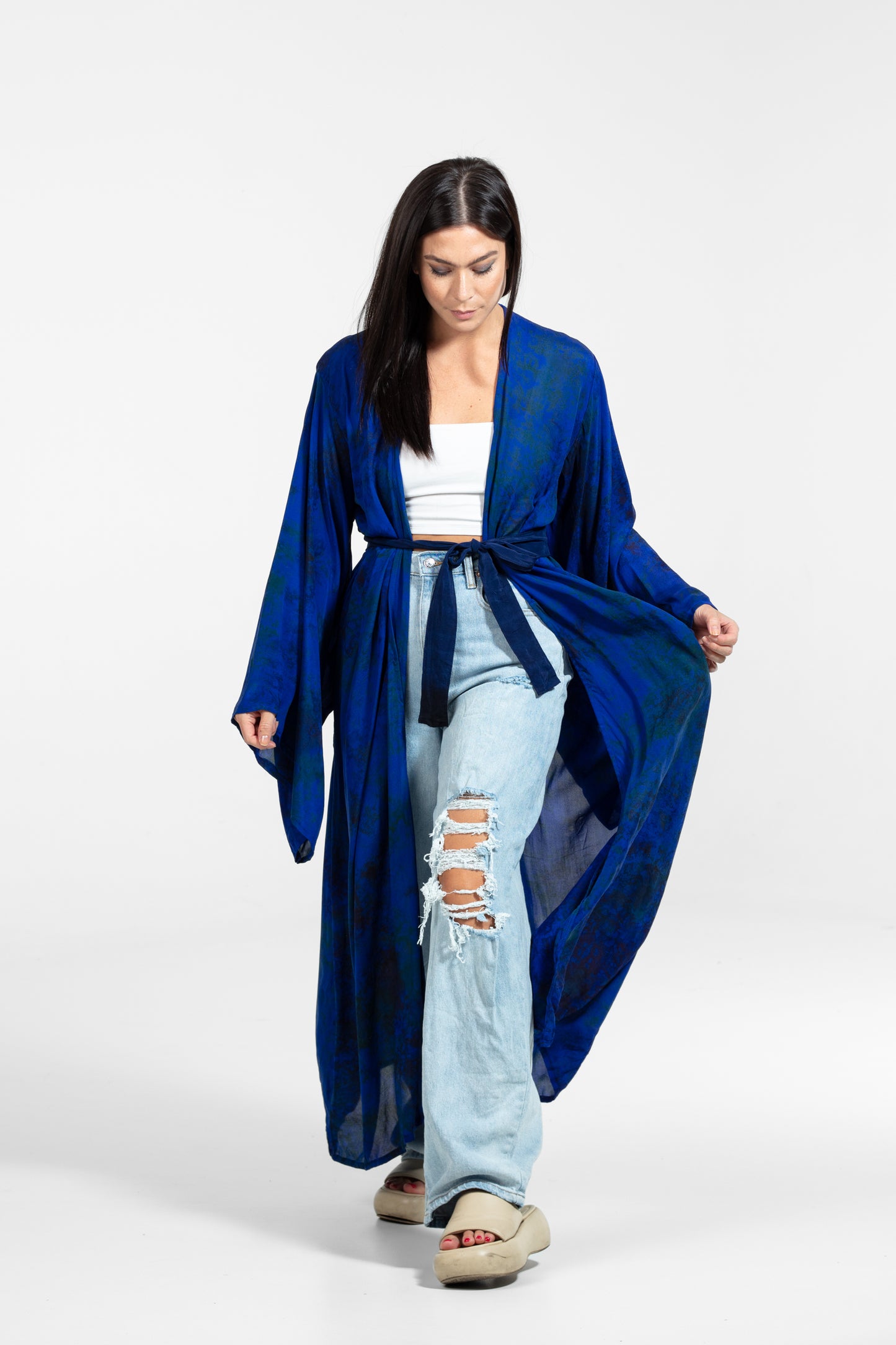 Aura Kimono dunkelblau-schwarz