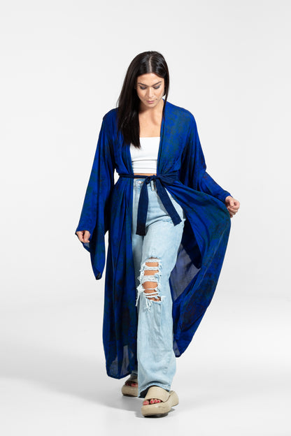 Aura Kimono dunkelblau-schwarz