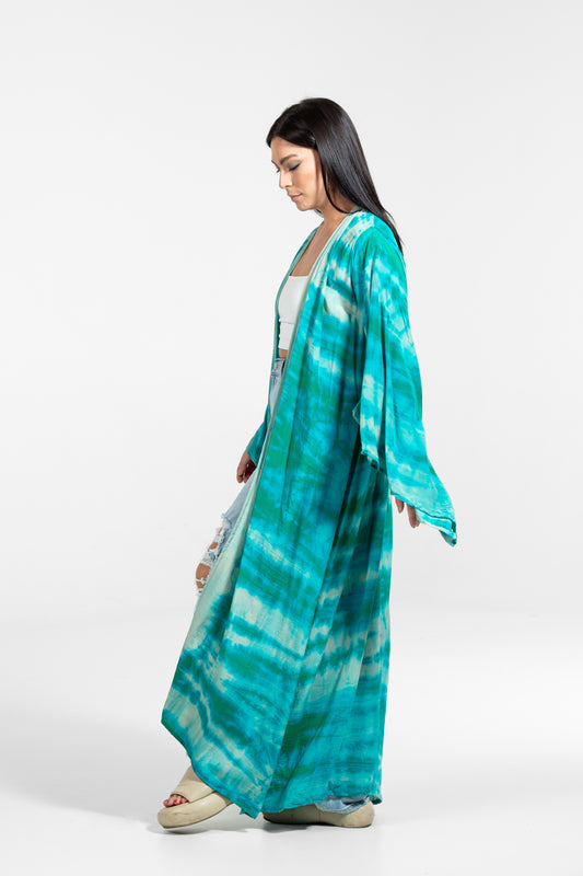 Freya Kimono green-turquoise-white