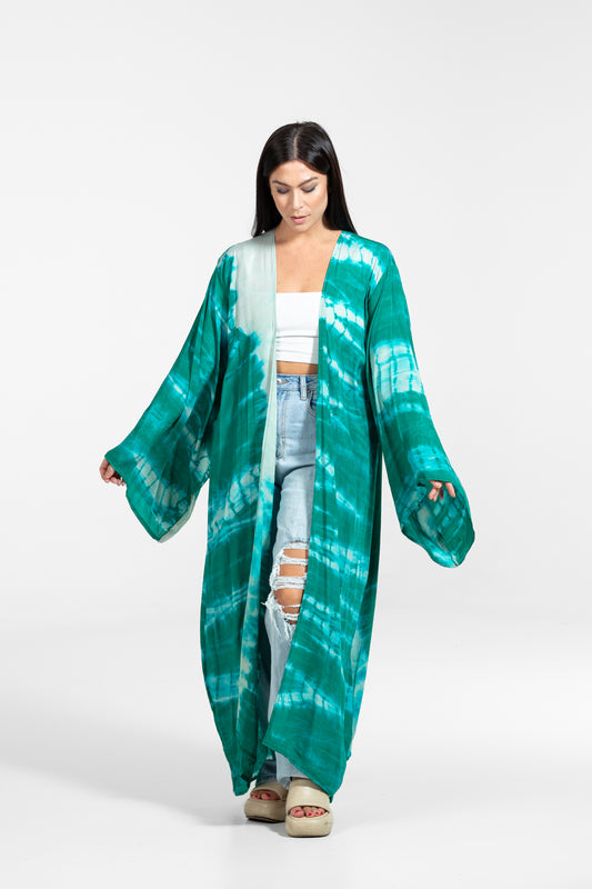 Freya Kimono green-white