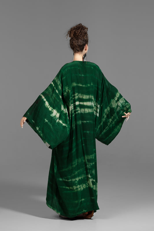 Freya Kimono dark green-white