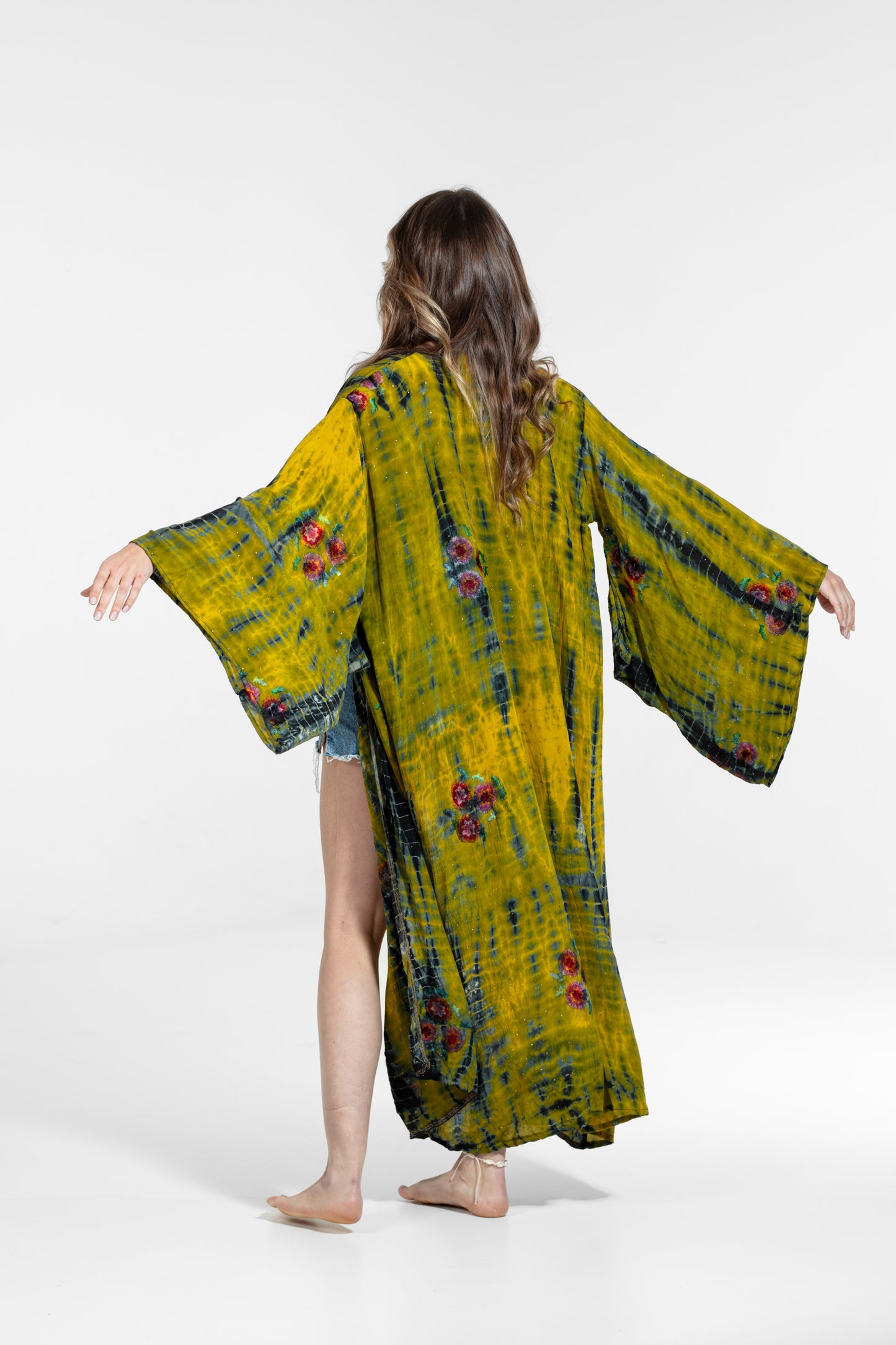 Gaia Kimono gelb-grün-schwarz