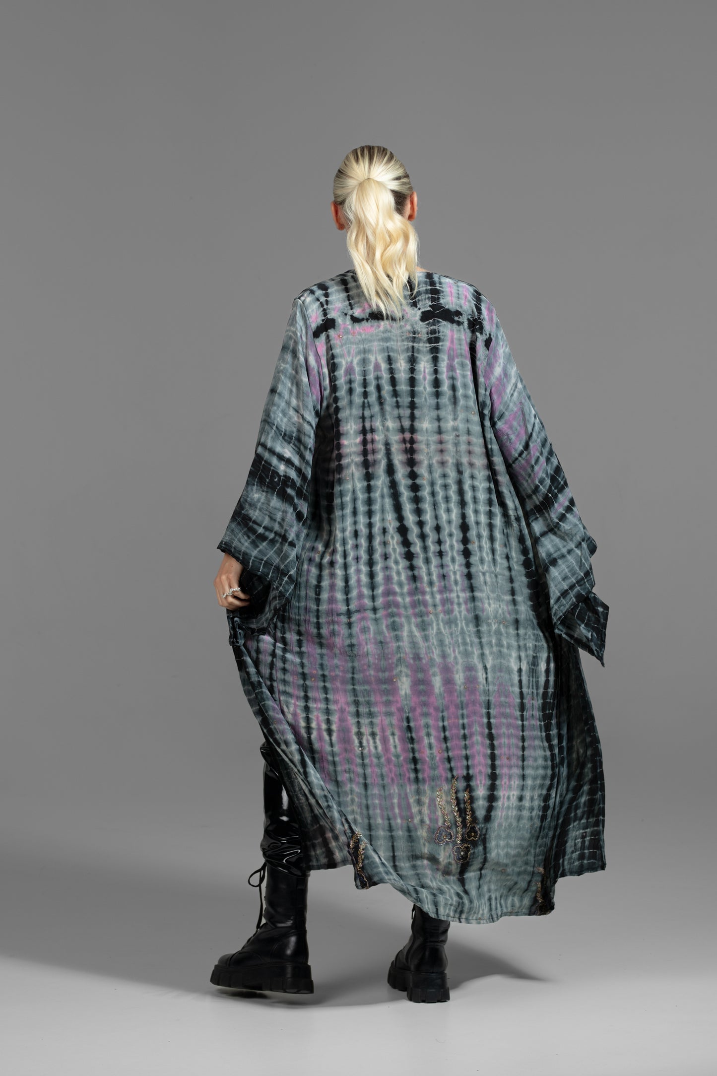 Gaia Kimono weiß-rose-mint-schwarz