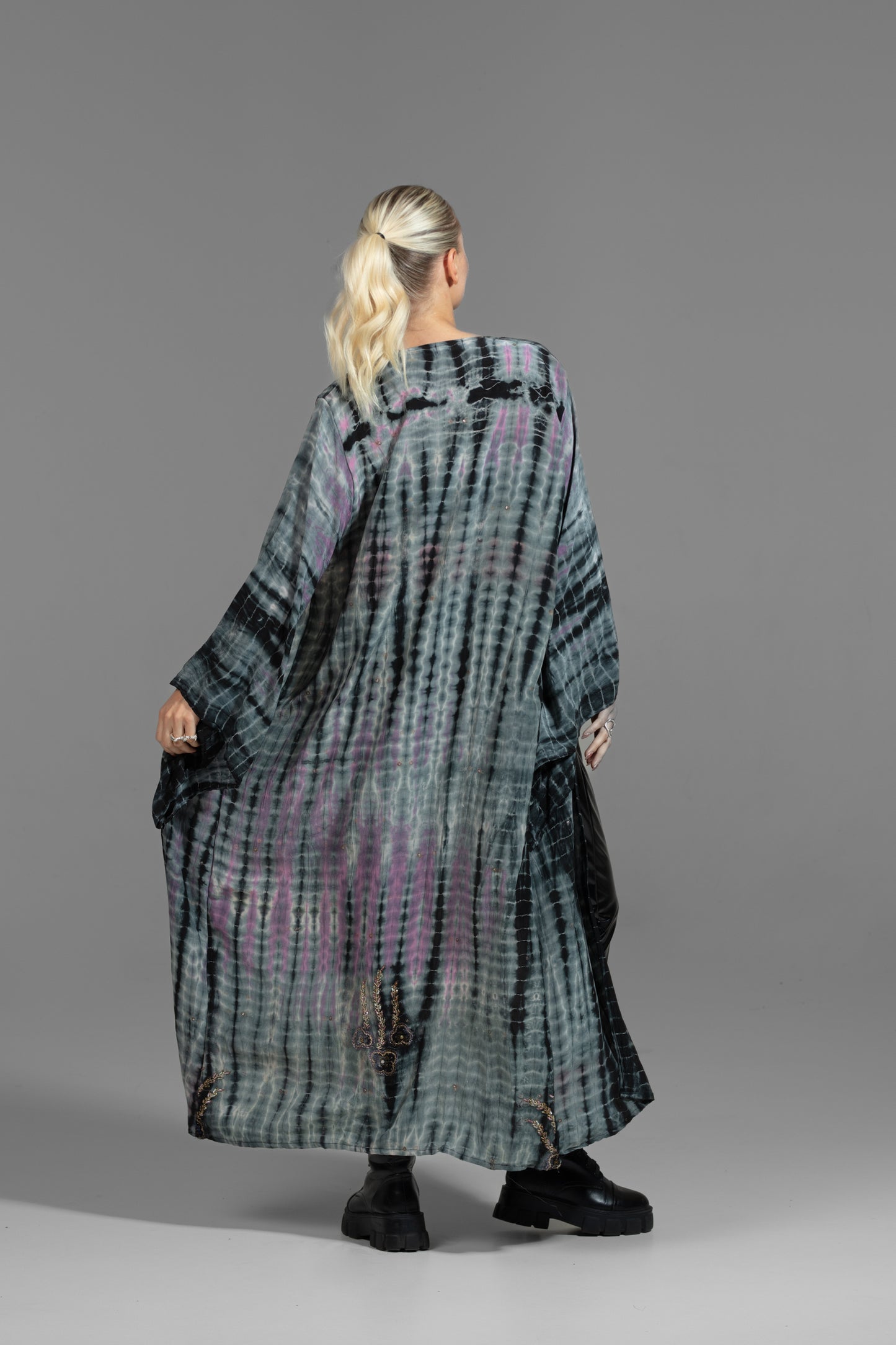 Gaia Kimono weiß-rose-mint-schwarz