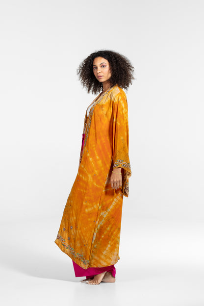 Sunna Kimono gelb-weiß